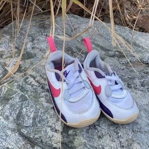 Nike Air Max 90 pink / purple crib soft sneakers infants Size 4C US